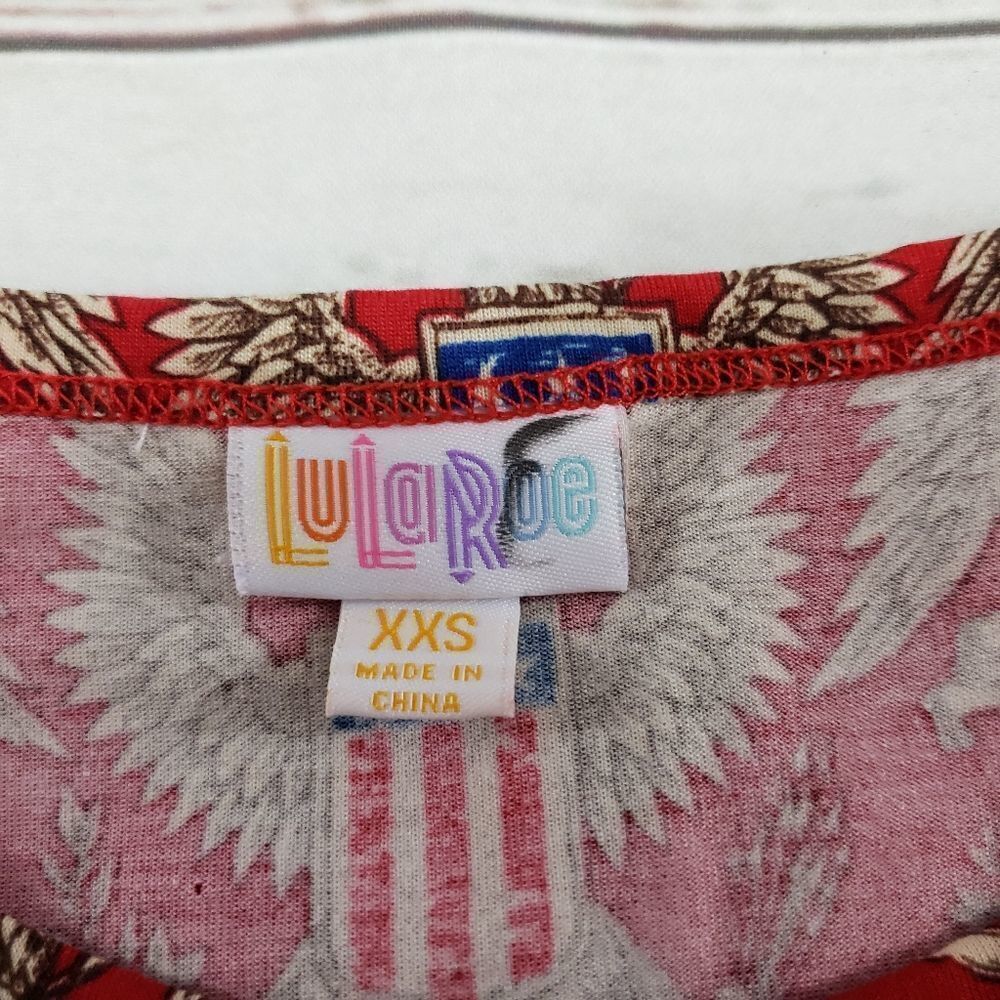 LulaRoe Dress Size XXS Patriotic American Eagle - Picture 5 of 6